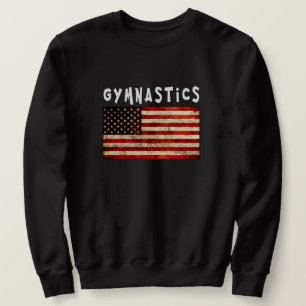 Turnkunst Grunge Amerikanische USA-Flagge Sweatshirt