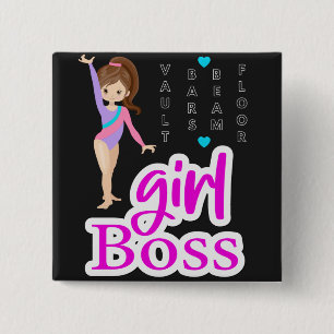 Turnkunst Mädchen Boss   Button