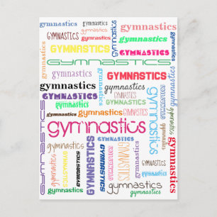 Turnkunst-Typografie-Postkarte Postkarte