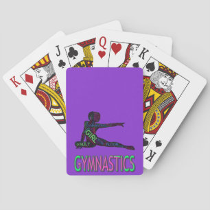 Turnkunst Wortkunst Lila Klassische Spielkarten