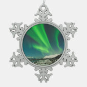 Turnonce Arm Aurora Schneeflocken Zinn-Ornament (Vorderseite)