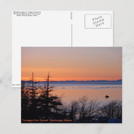 Turnonce Sunset Postkarte (Vorne/Hinten)