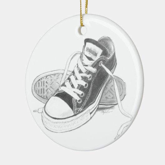 Turnschuh-Kunst-Verzierung Keramik Ornament (Links)