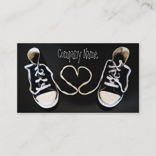 Turnschuh-Liebe-Geschäfts-Karte Visitenkarte (Vorderseite)