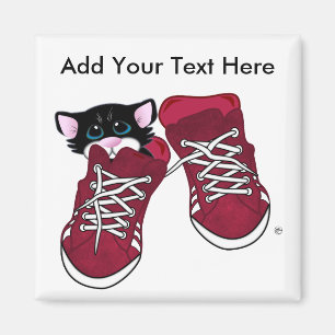 Turnschuhe die Katze Magnet