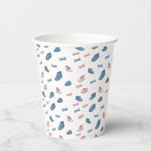 Turnschuhe & Schleifen Papiertasse Pappbecher (Vorderseite)