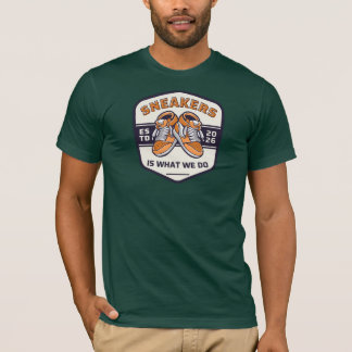 Turnschuhe sind das, was wir tun Bildlogo T-Shirt