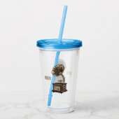 Turntable Cartoon Acryltrinkbecher (Rückseite)