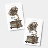 Turntable Cartoon Ausweis (Vorder- & Rückseite)