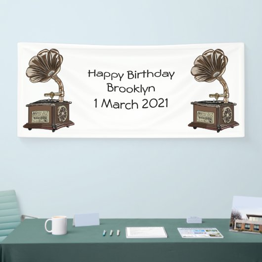 Turntable Cartoon Banner (Messe)