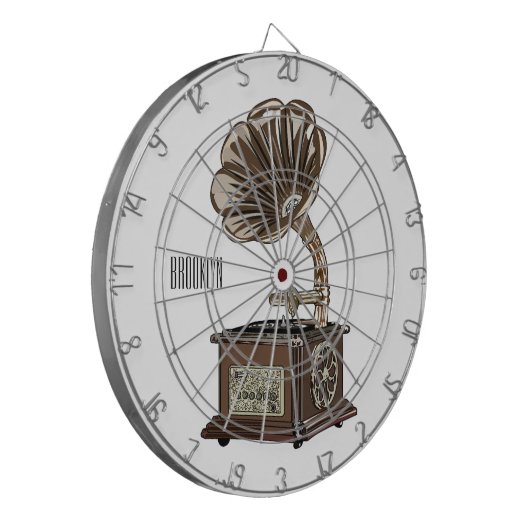 Turntable Cartoon Dartscheibe (Vorderseite Links)