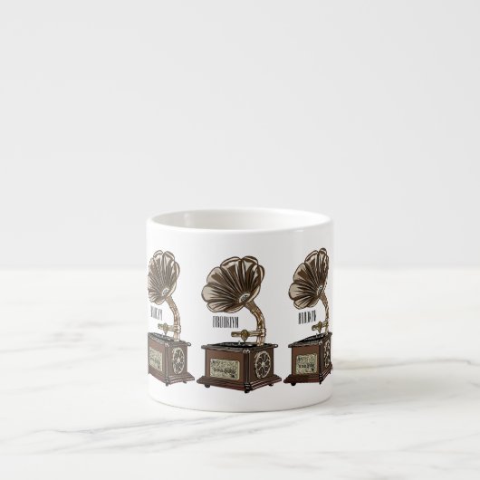 Turntable Cartoon Espressotasse (Vorderseite)