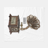 Turntable Cartoon Fleecedecke (Vorderseite (Horizontal))