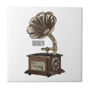 Turntable Cartoon Fliese