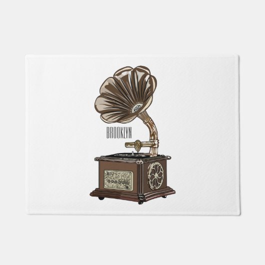 Turntable Cartoon Fußmatte (Vorderseite)