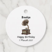 Turntable Cartoon Geschenkanhänger (Vorderseite)