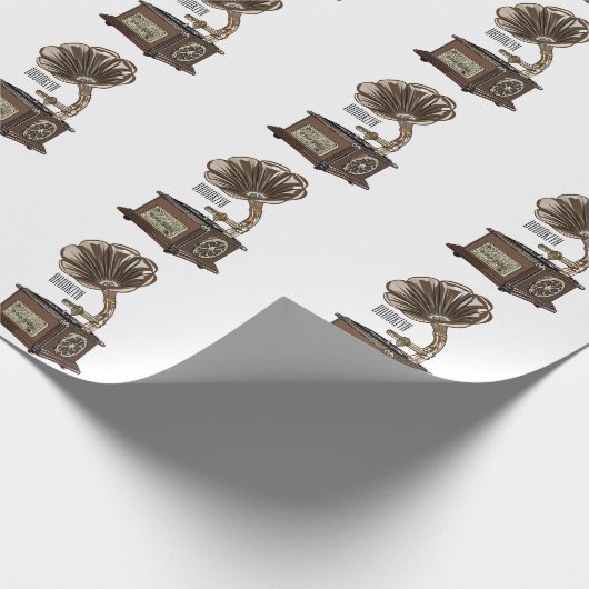 Turntable Cartoon Geschenkpapier (Ecke)