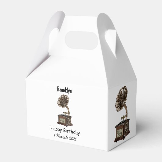 Turntable Cartoon Geschenkschachtel (Rückseite)