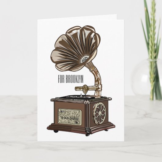 Turntable Cartoon Karte (Vorderseite)