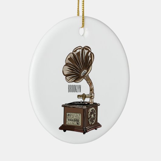 Turntable Cartoon Keramik Ornament (Rechts)