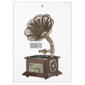 Turntable Cartoon Klemmbrett (Rückseite)