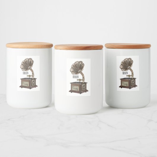 Turntable Cartoon Lebensmitteletikett (Flaschen)