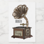 Turntable Cartoon Lebensmitteletikett (Einzelnes Label)