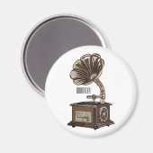 Turntable Cartoon Magnet (Vorderseite/Rückseite)