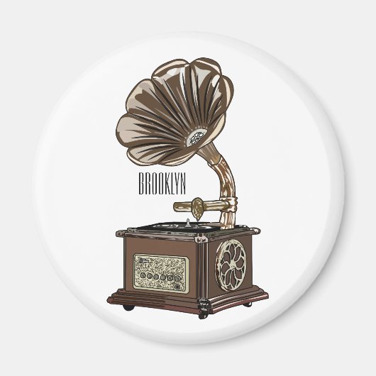 Turntable Cartoon Magnet (Vorne)