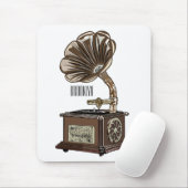 Turntable Cartoon Mousepad (Mit Mouse)