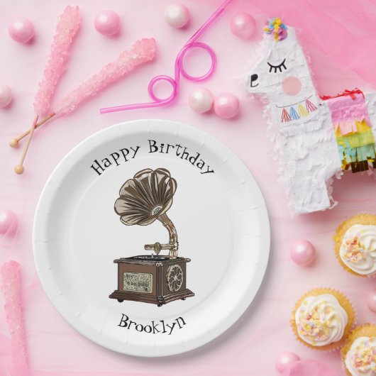 Turntable Cartoon Pappteller (Party)