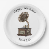 Turntable Cartoon Pappteller (Vorderseite)