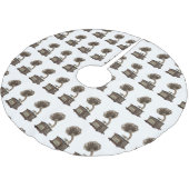 Turntable Cartoon Polyester Weihnachtsbaumdecke (Schrägansicht)