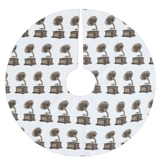 Turntable Cartoon Polyester Weihnachtsbaumdecke (Vorderseite)