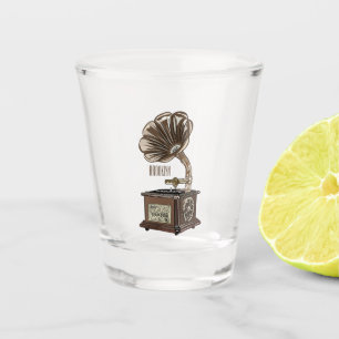 Turntable Cartoon Schnapsglas