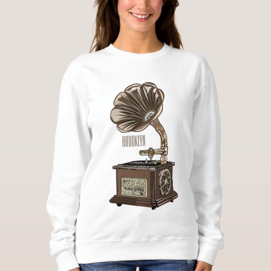 Turntable Cartoon Sweatshirt (Vorderseite)