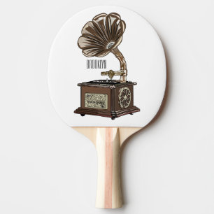 Turntable Cartoon Tischtennis Schläger