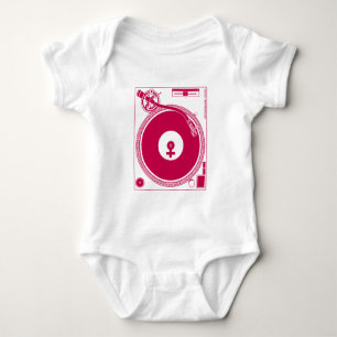 Turntable Deck für weibliche Symbole - DJ Disk Joc Baby Strampler