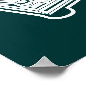 Turntable der Alten Schule Poster (Ecke)