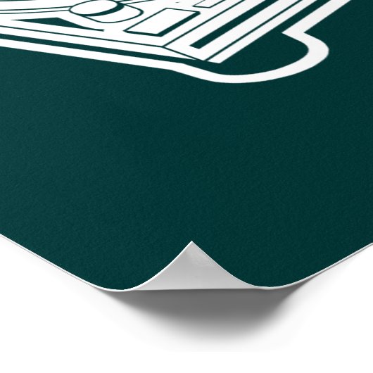 Turntable der Alten Schule Poster (Ecke)