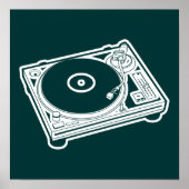 Turntable der Alten Schule Poster (Vorne)