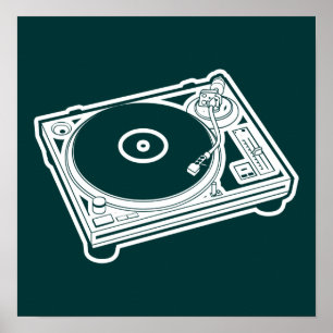 Turntable der Alten Schule Poster