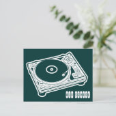 Turntable der Alten Schule Postkarte (Stehend Vorderseite)