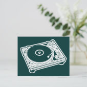 Turntable der Alten Schule Postkarte (Stehend Vorderseite)