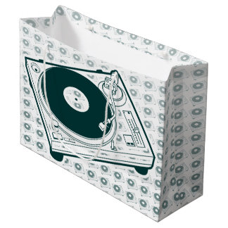 Turntable des alte Schulwachs-(Vinyl) Große Geschenktüte