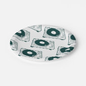 Turntable des alte Schulwachs-(Vinyl) Pappteller (Schrägansicht)