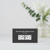 Turntable DJ Business Card Visitenkarte (Stehend Vorderseite)