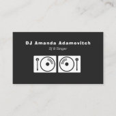 Turntable DJ Business Card Visitenkarte (Vorderseite)