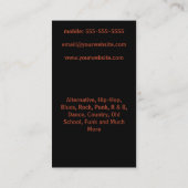 Turntable DJ-Geschäfts-Karte Visitenkarte (Rückseite)