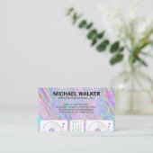 Turntable | DJ | Irisierend Visitenkarte (Stehend Vorderseite)